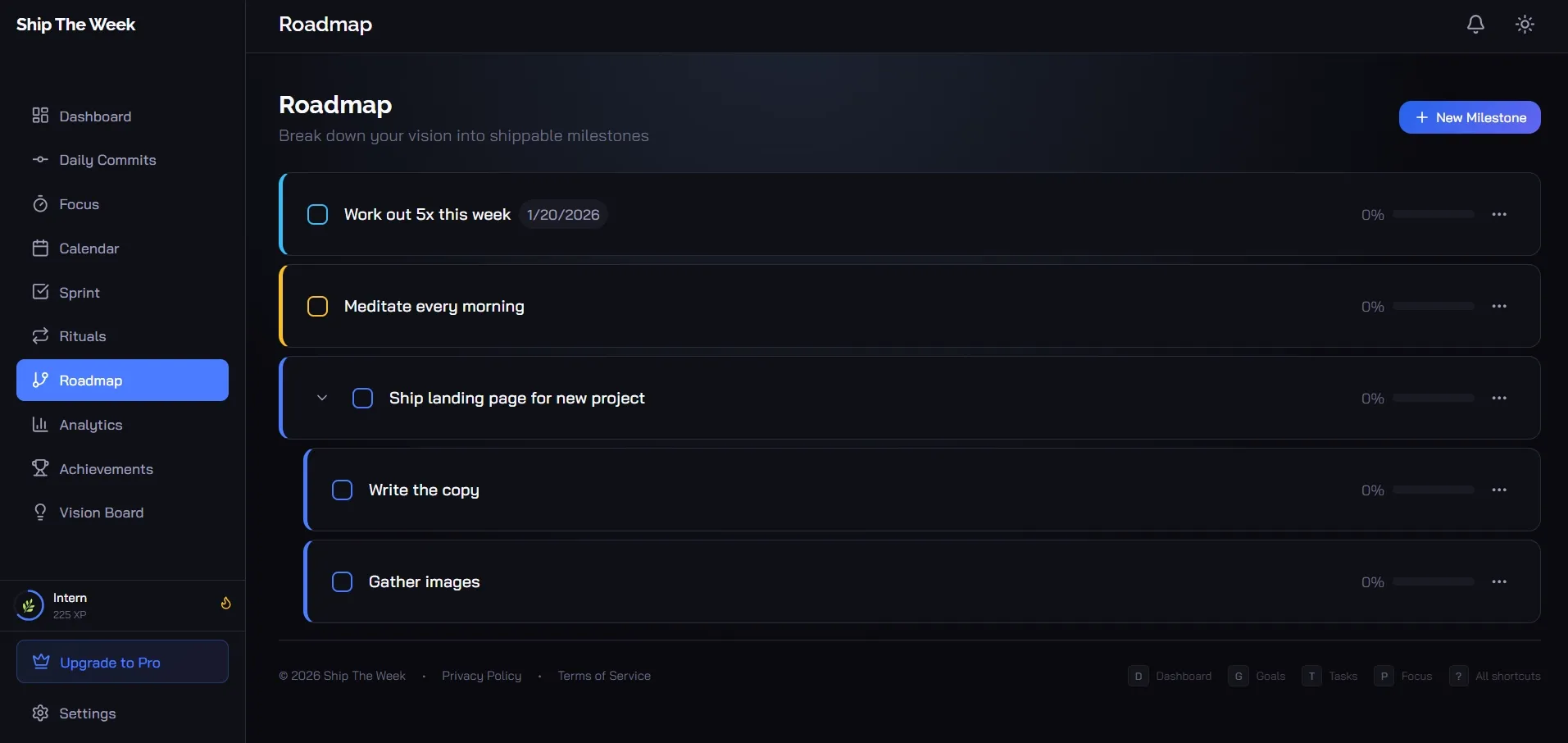 Ship The Week Roadmap